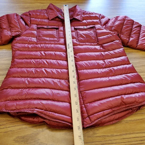 Cotes of London Harrow Royale Red Down Shirt PufferJacket Womens size M - Picture 11 of 15